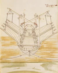 Entwurf für ein Kriegsschiff, Illustration aus 
